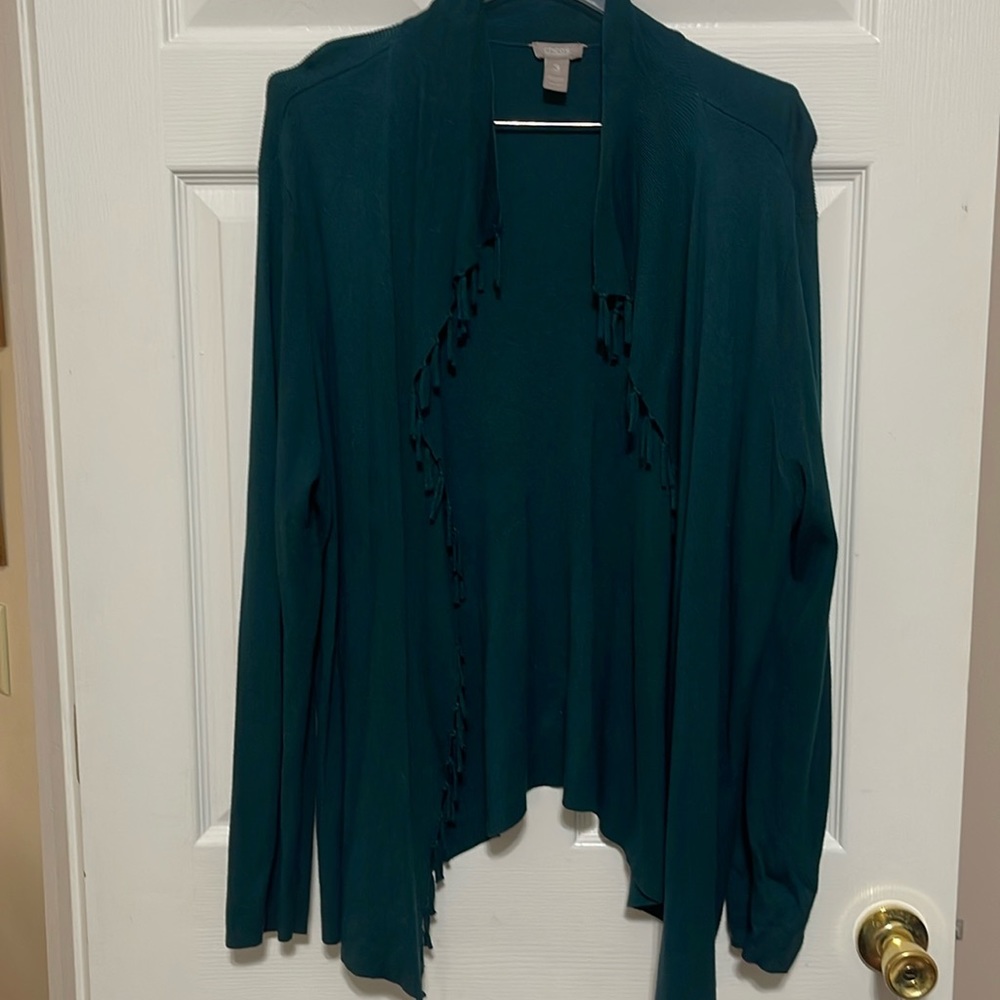 Chico fringe sweater; size 3